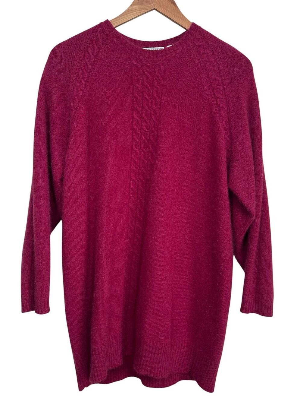 Vintage Club Classic By Price Club Pink Angora Lambswool Blend Sweater Padded L